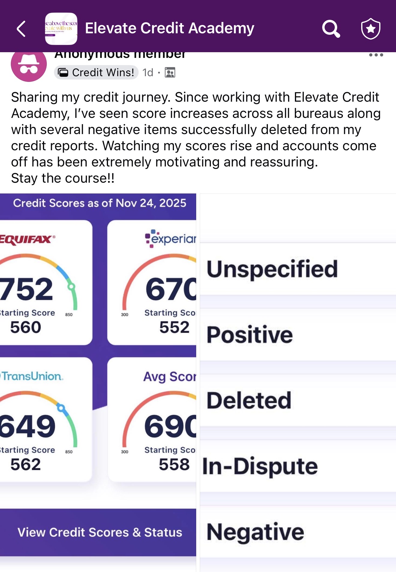 7 changes to TransUnion credit report after disputes