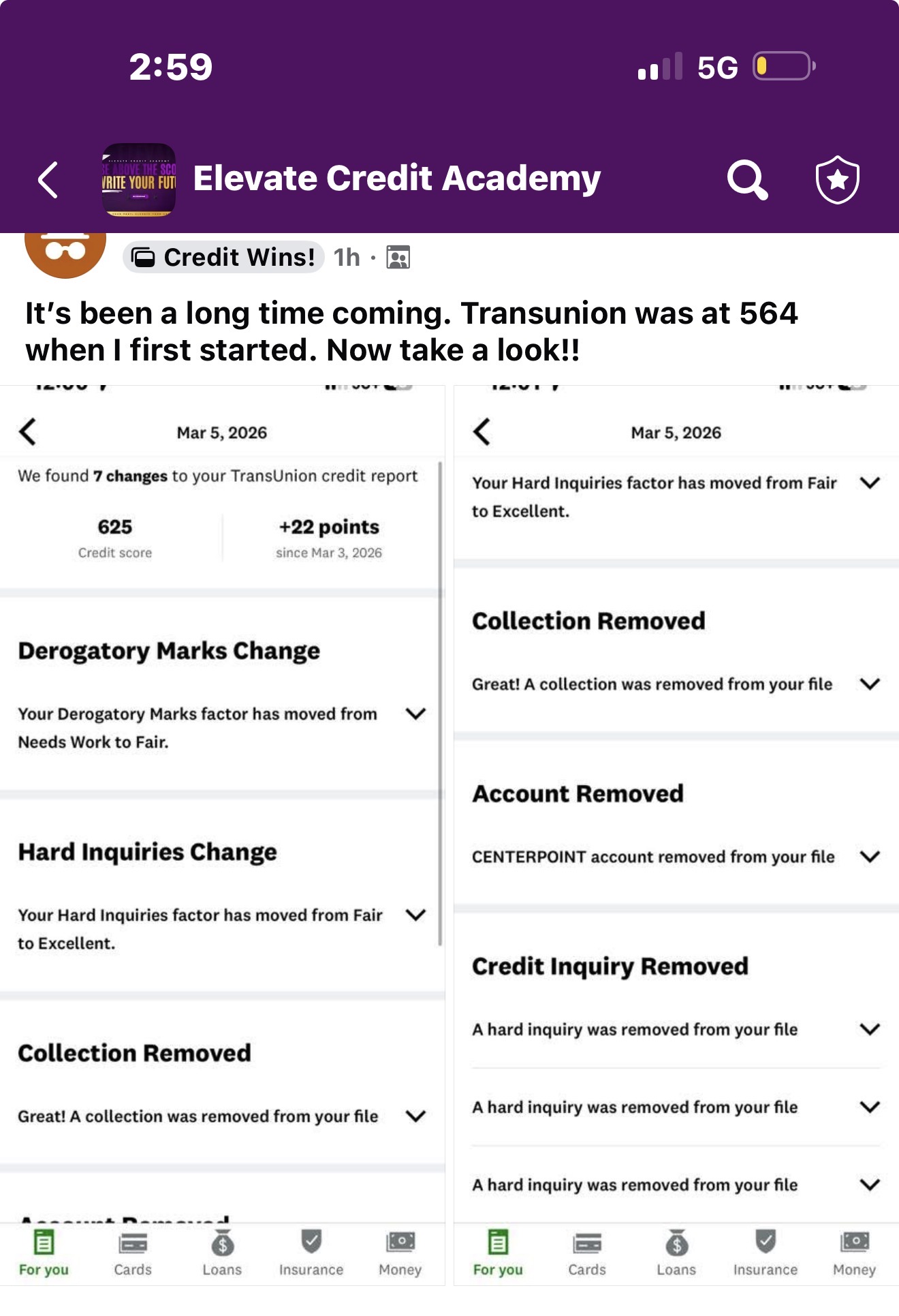 Score increases across all bureaus, several negative items deleted